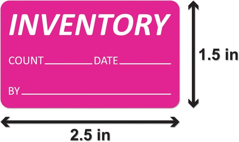 OfficeSmartLabels Inventory Labels (2.5 x 1.5 inch, Bright Yellow & Pink - 600 Labels) Inventory Count Writable Stickers for Inventory Management or Inventory Control - Image 4
